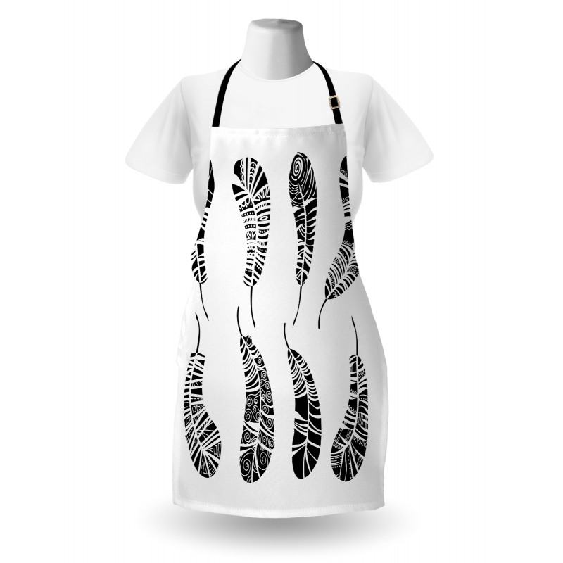 Monochrome Boho Motifs Apron