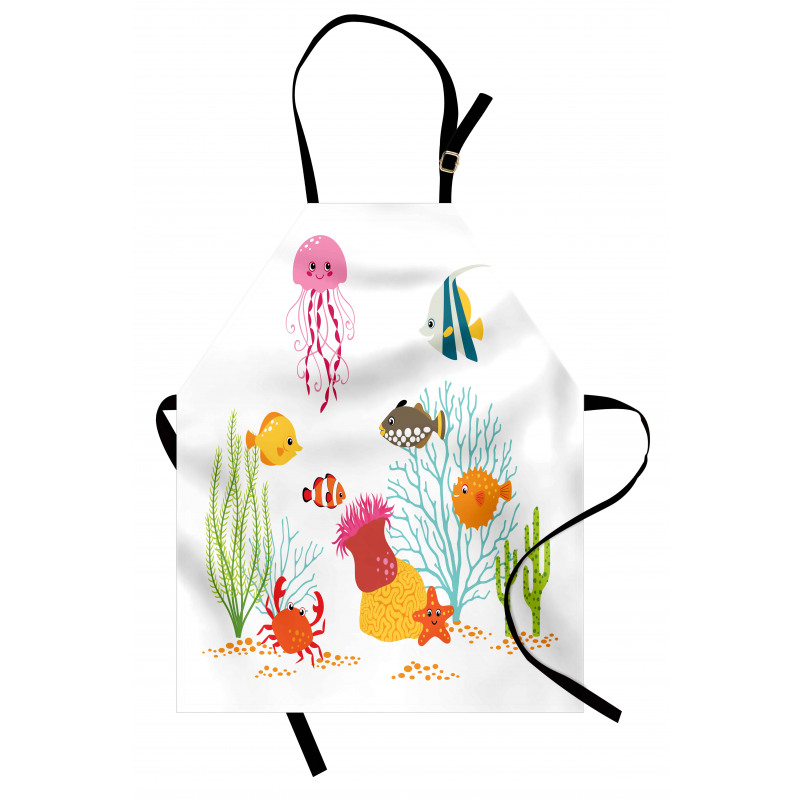 Cartoon Underwater Coral Apron