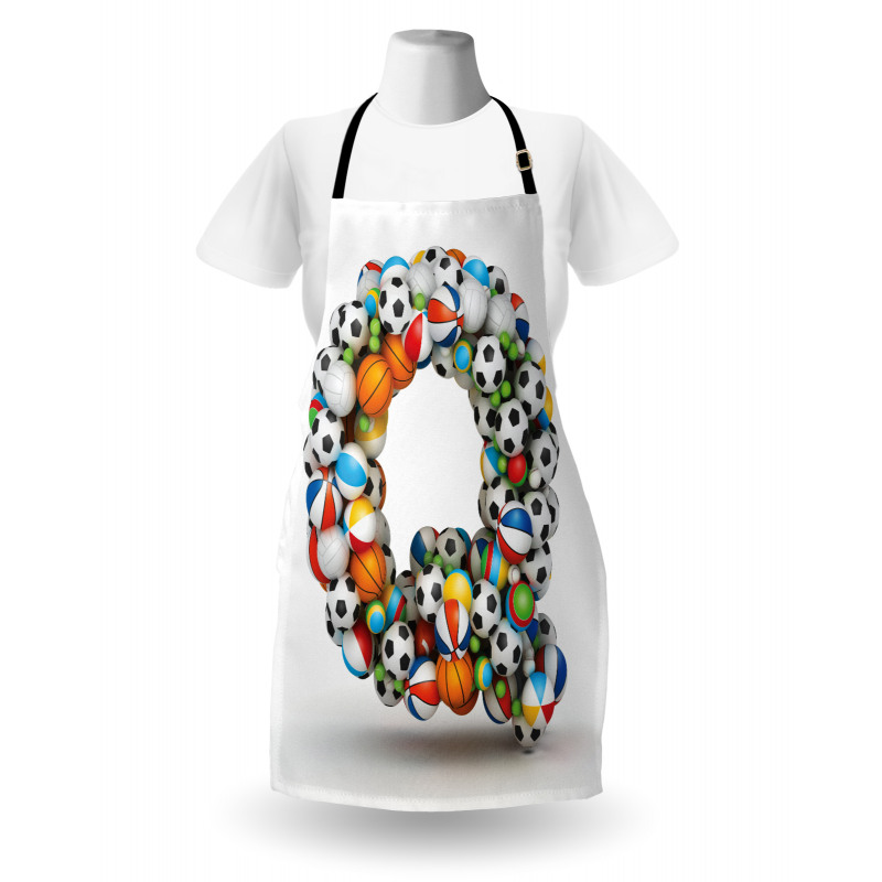 Gaming Balls ABC Font Apron