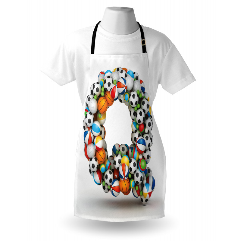 Gaming Balls ABC Font Apron