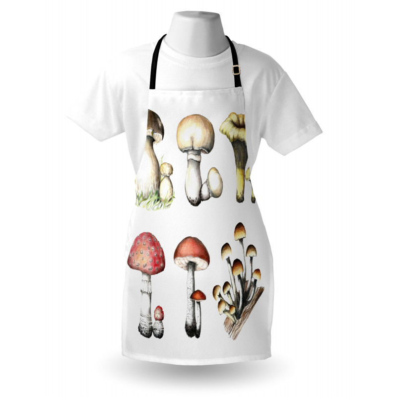 Hand Drawn Fungus Apron