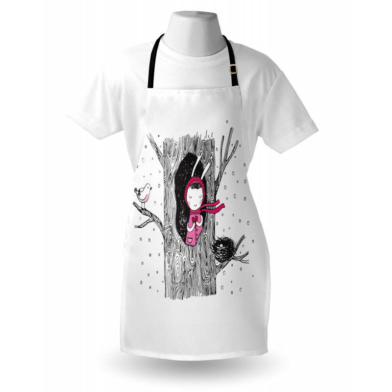 Girl in Hollow with Heart Apron