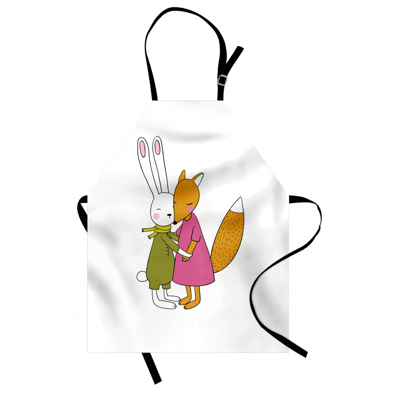 Fox and Hare Hugging Apron
