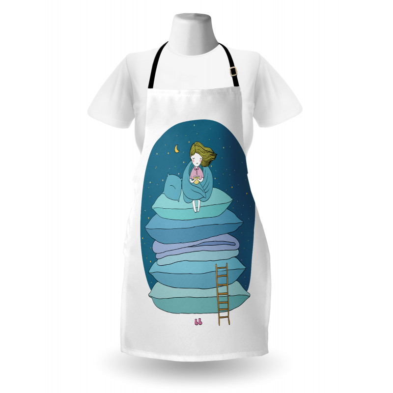 Girl on Pillows Bedtime Apron