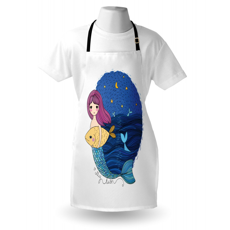 Mermaid Fish Night Sea Apron