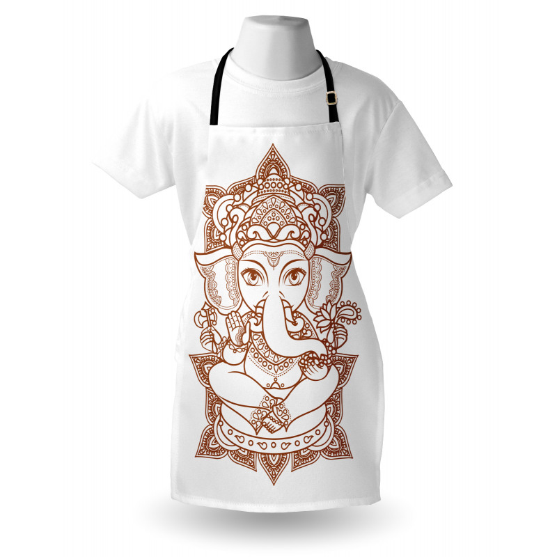 Asian Figure Symbol Boho Apron