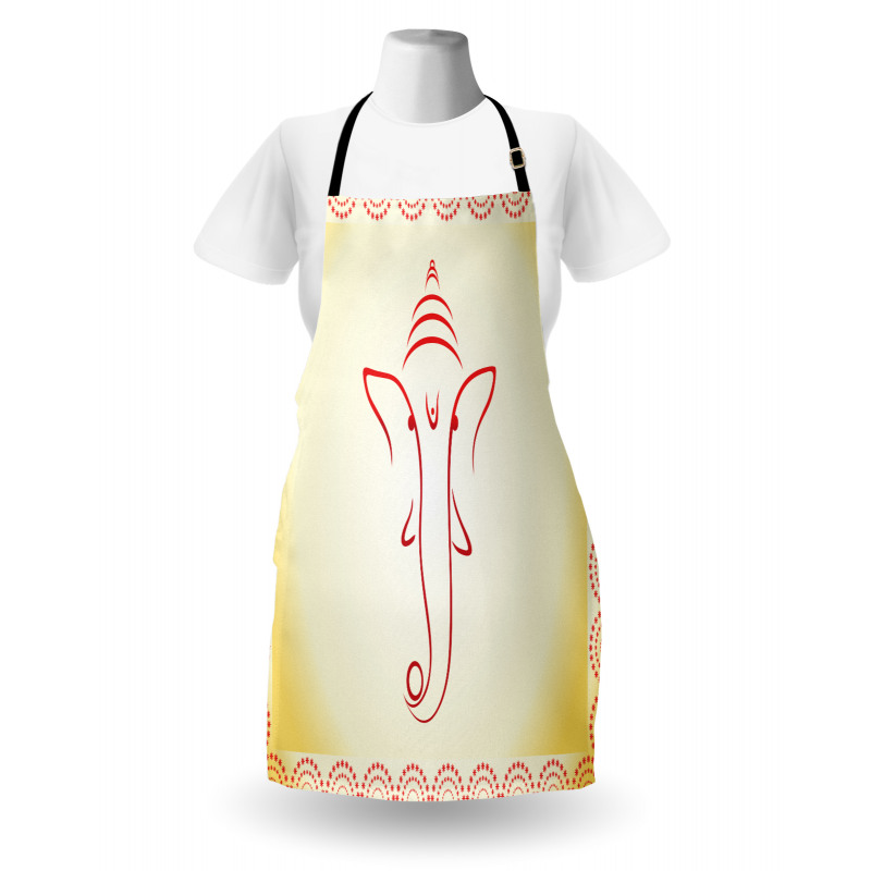 Doodle Portrait Asian Apron