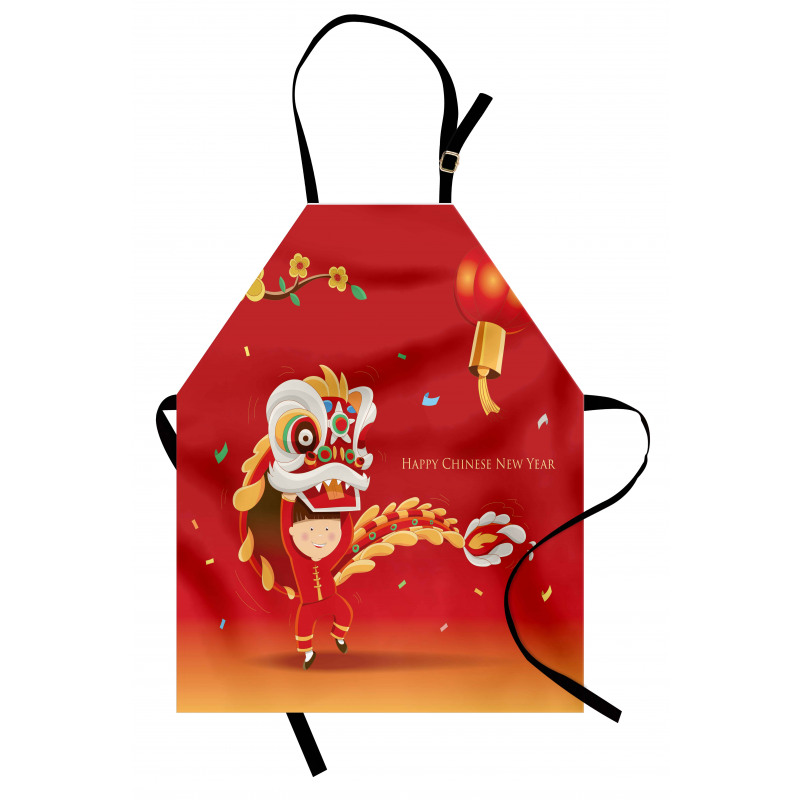 Little Boy Lion Dance Apron