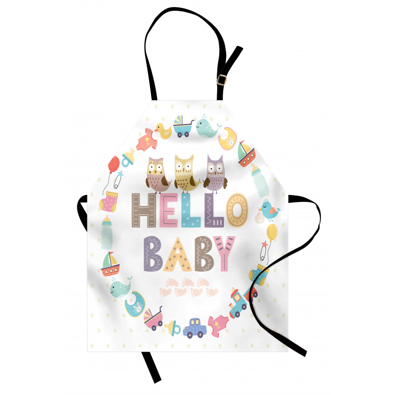 Hello Baby Owls Apron