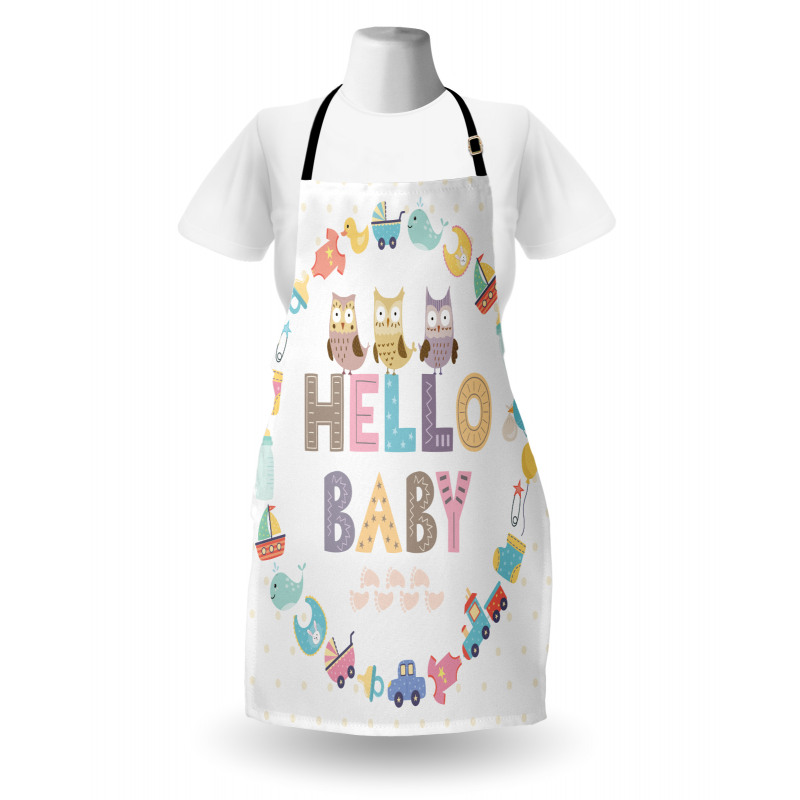 Hello Baby Owls Apron