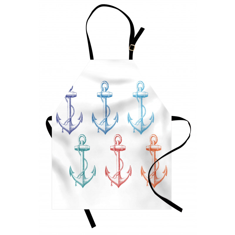 Colorful Anchor Marine Apron
