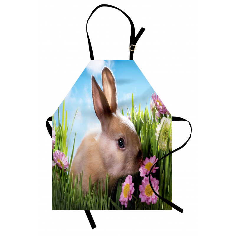 Grass and Spring Flowers Apron