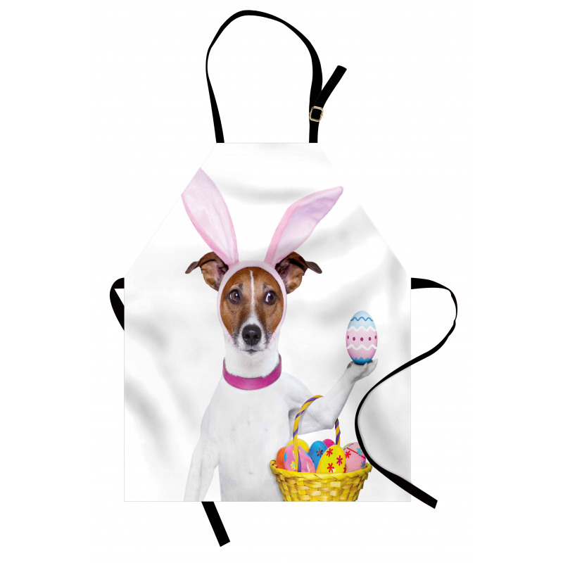 Dog as Easter Bunny Apron