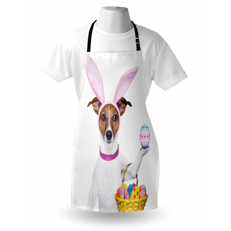 Dog as Easter Bunny Apron