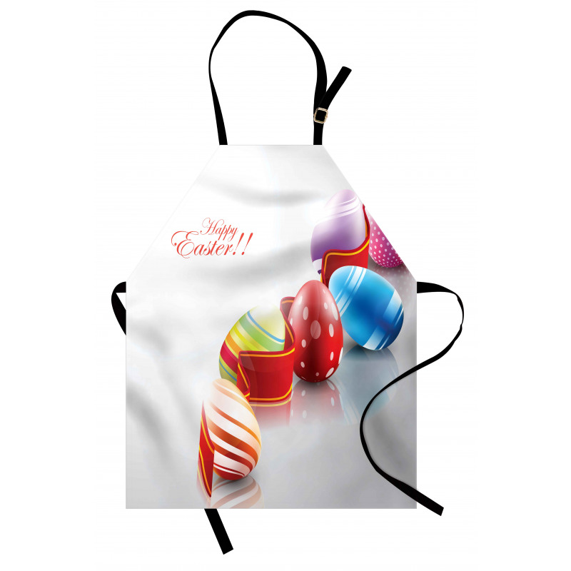 Ribbon and Colorful Eggs Apron