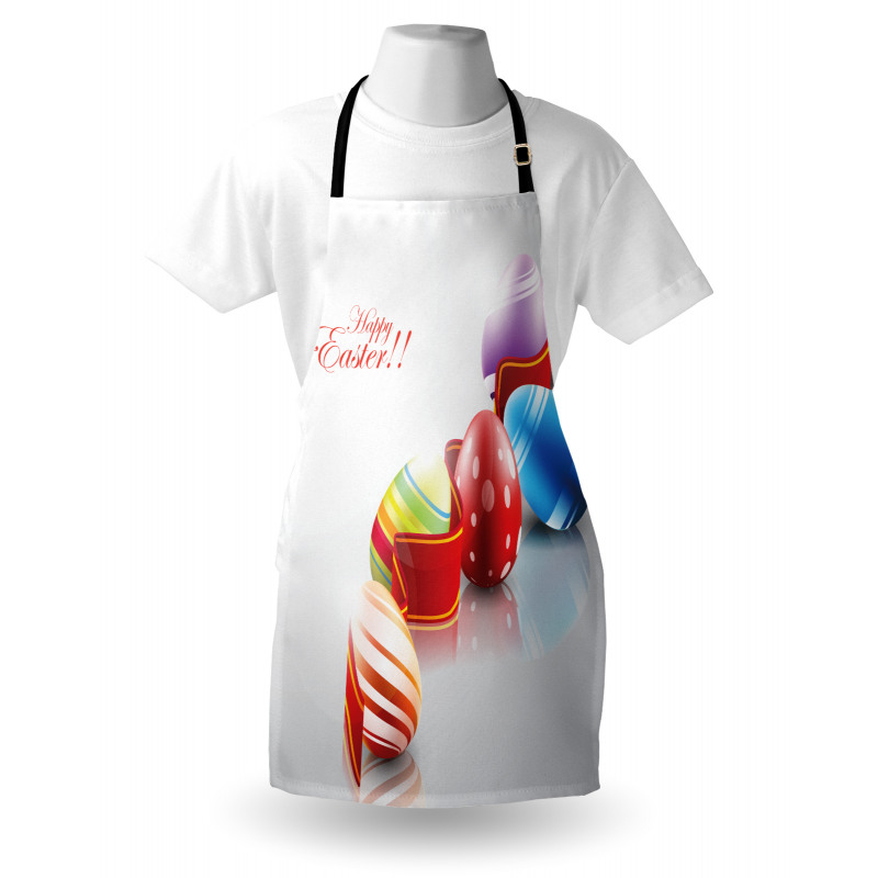 Ribbon and Colorful Eggs Apron