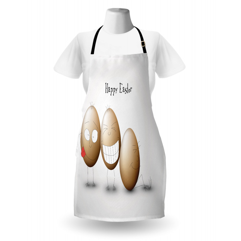 Funny Doodle Style Eggs Apron