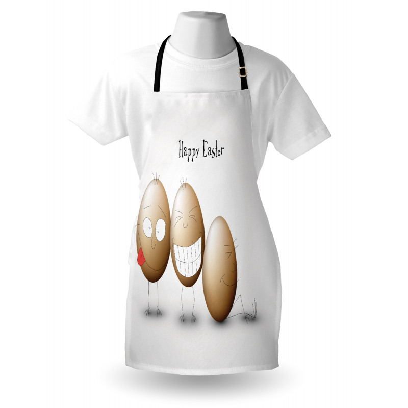 Funny Doodle Style Eggs Apron