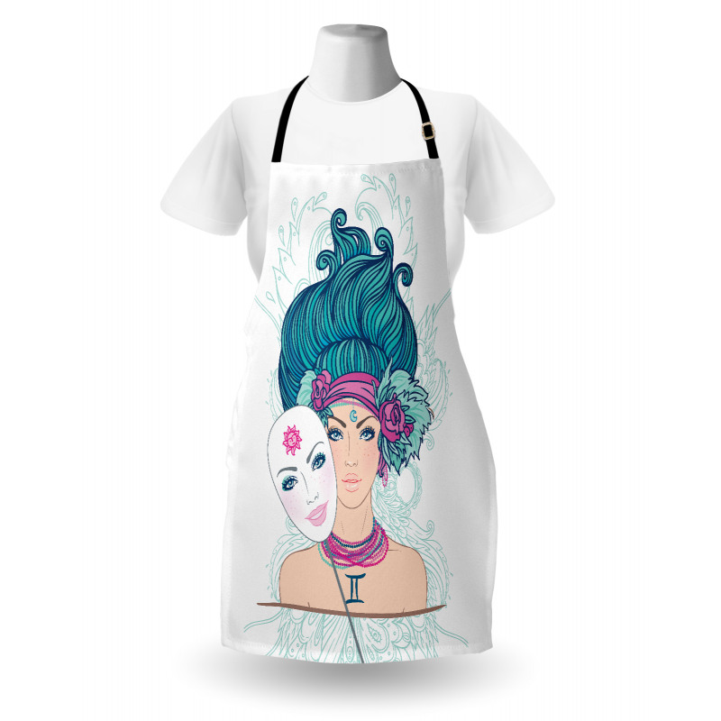 Young Lady Mask Apron