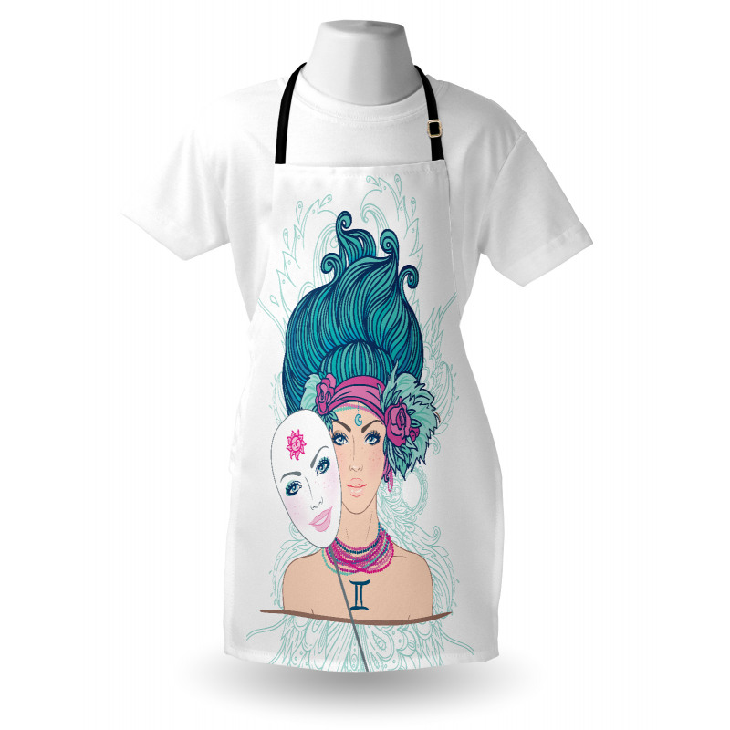 Young Lady Mask Apron