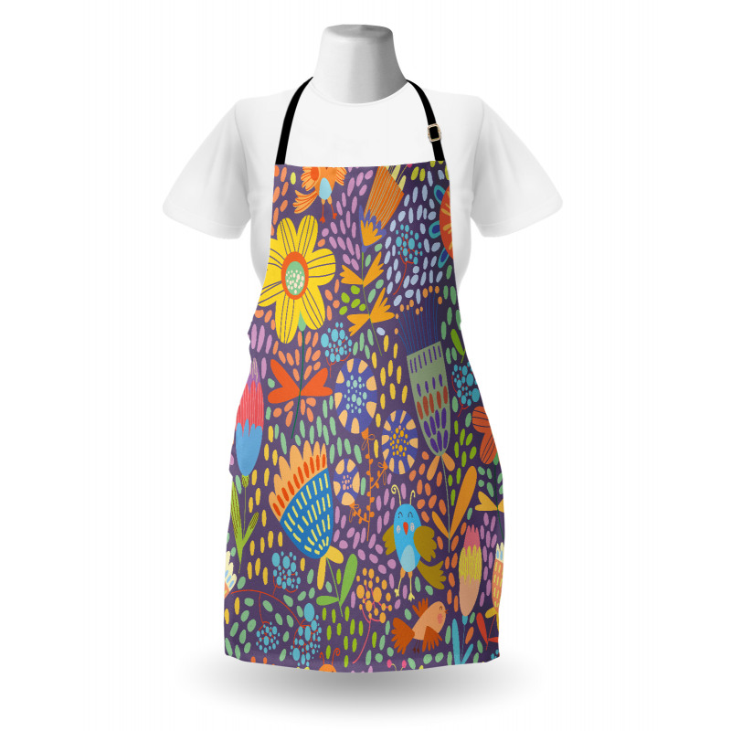 Flowers and Birds Apron