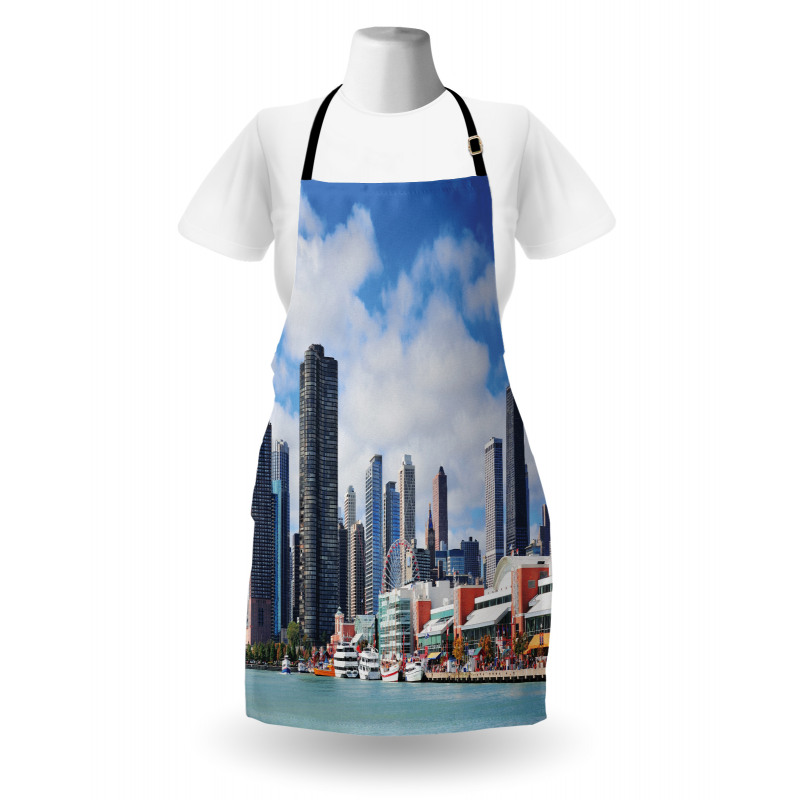 Cloudy Sky City Apron