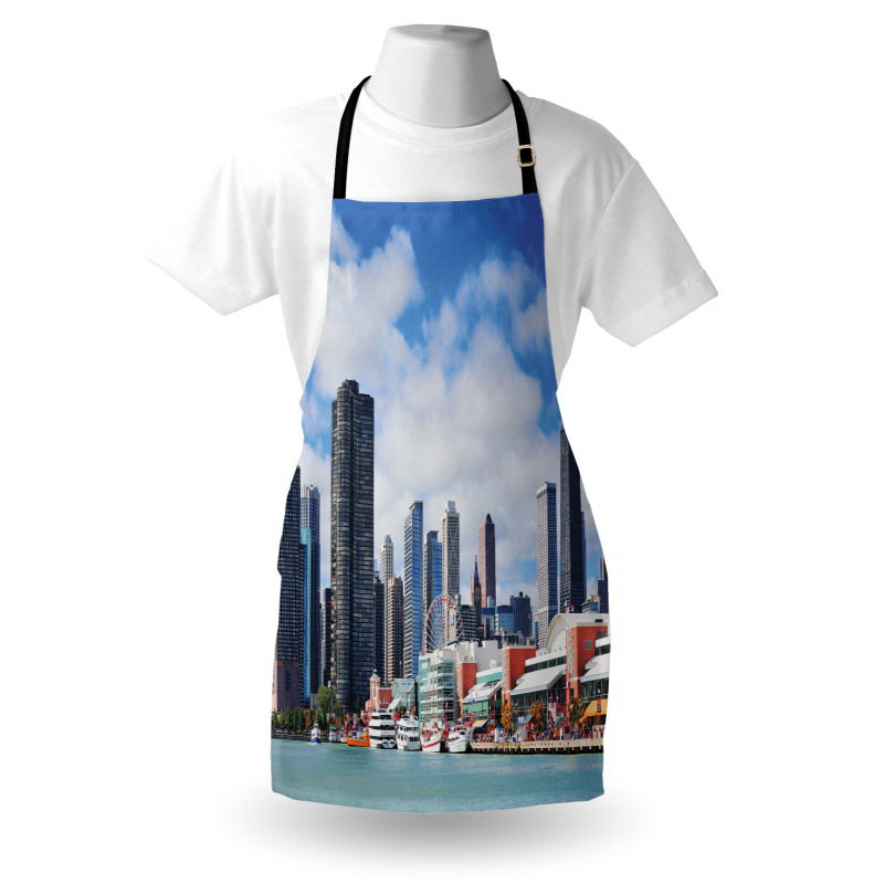 Cloudy Sky City Apron