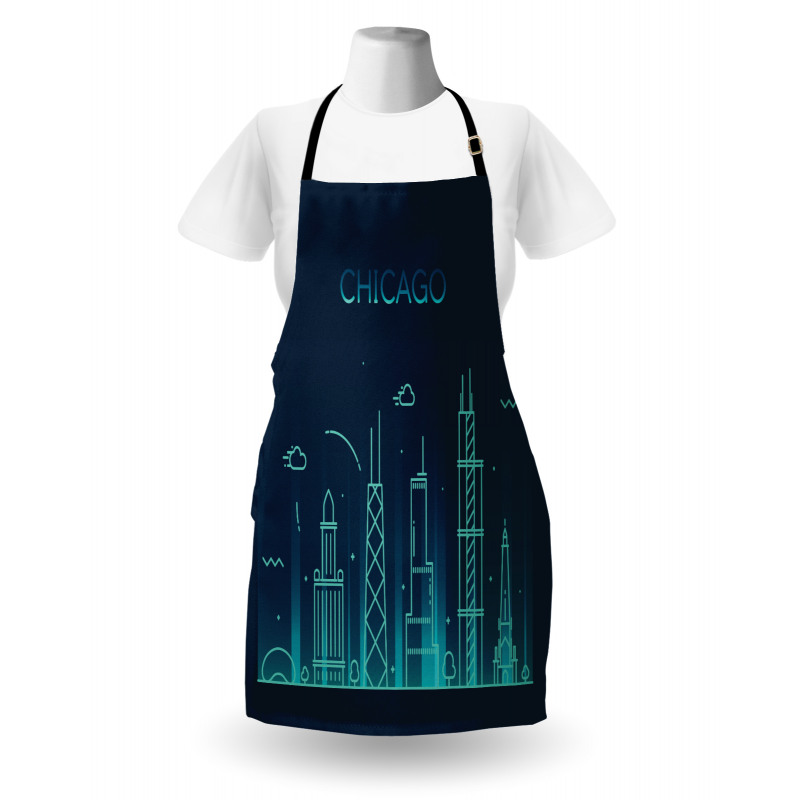 Blue Panorama Apron