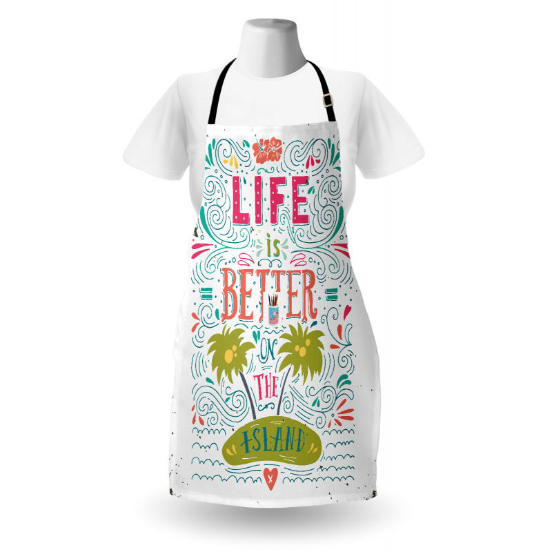 Doodle Floral Island Apron