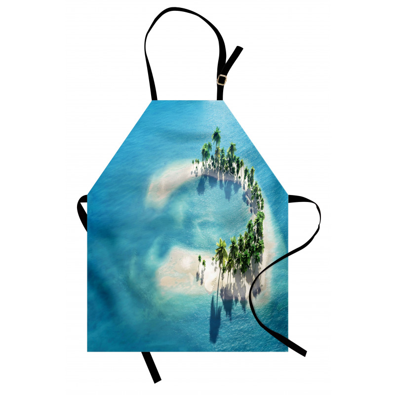 Atoll Palm Trees Ocean Apron