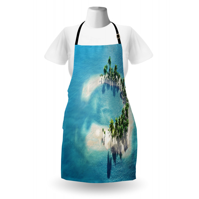 Atoll Palm Trees Ocean Apron