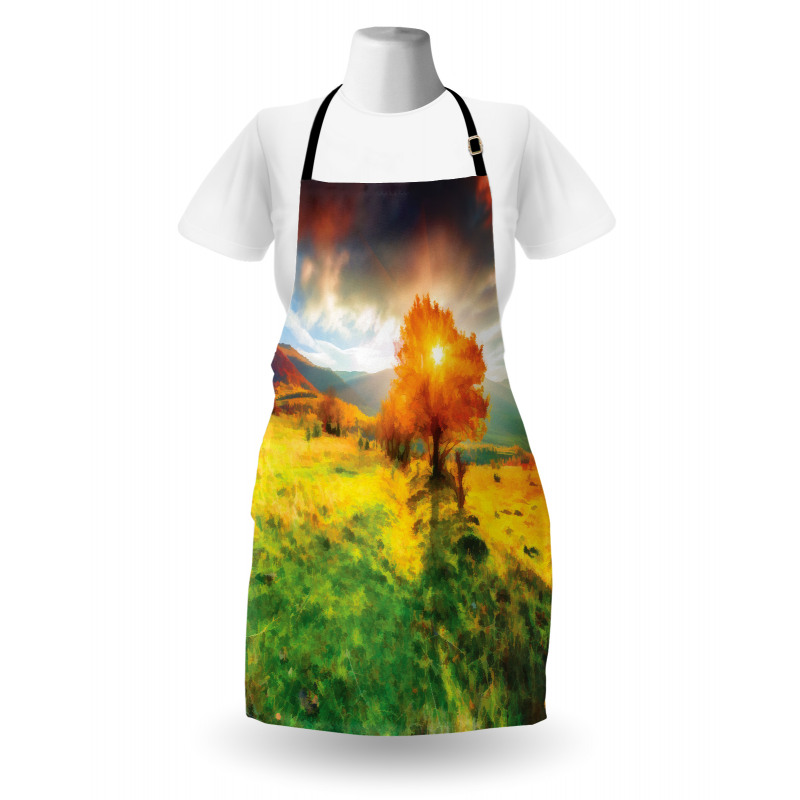 Fall Season Mountains Apron