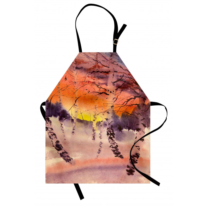 Sundown in Birch Jungle Apron