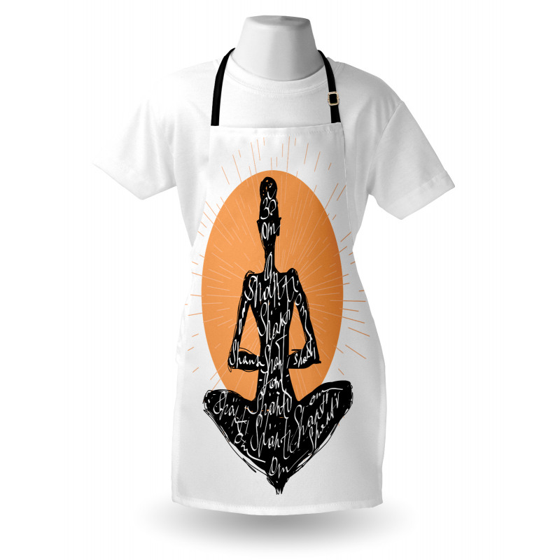 Meditating Lady Lotus Apron