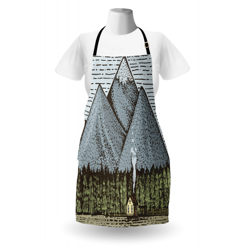 Sketchy Countryside Apron