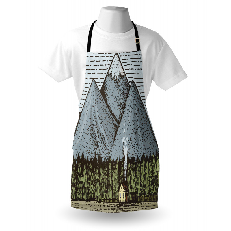 Sketchy Countryside Apron