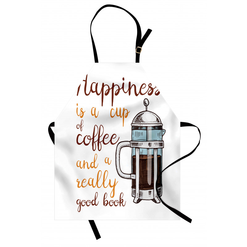 French Press and Words Apron