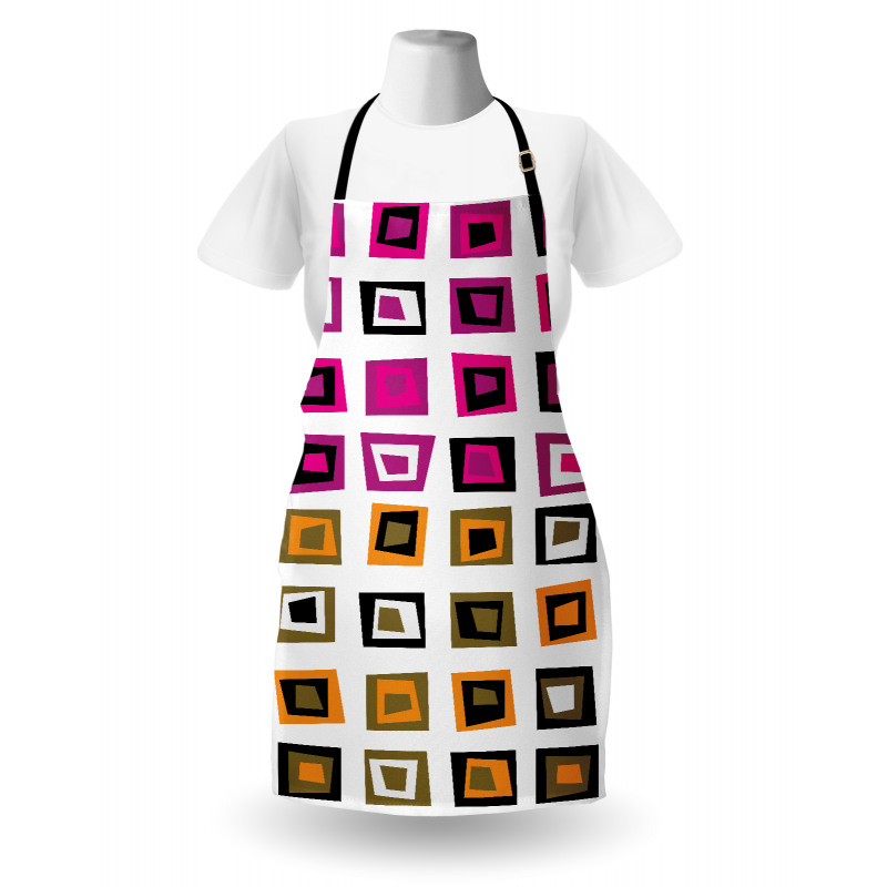 Abstract Squares 60s Apron