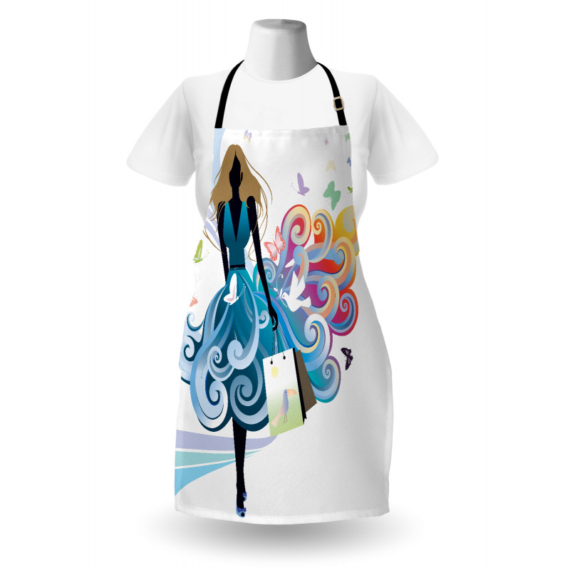 Shopping Woman Art Apron