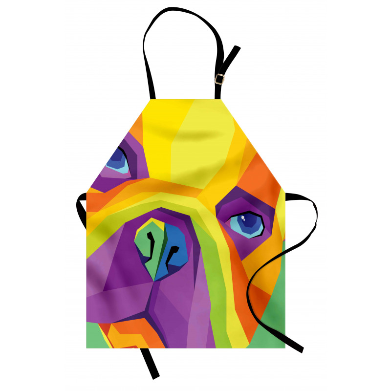 Abstract Vibrant Face Apron
