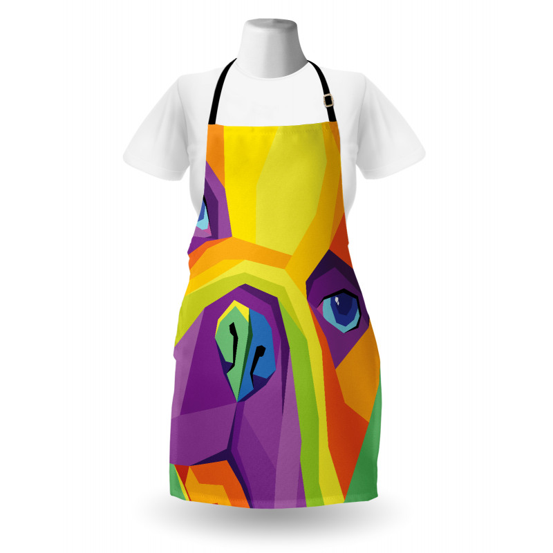 Abstract Vibrant Face Apron
