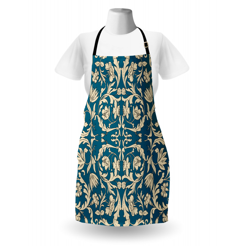 Oriental Antique Scroll Apron