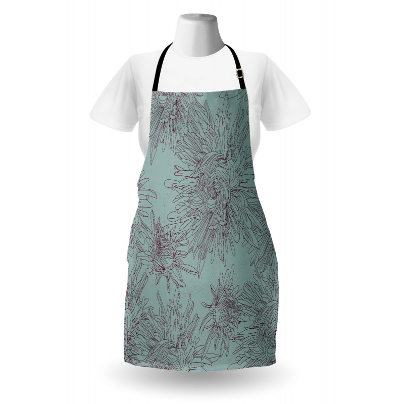 Aster Blossoms Artwork Apron