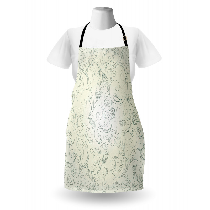 Doodle Garden Flowers Apron