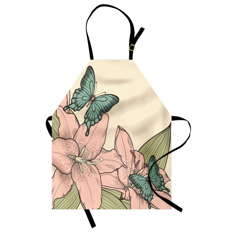 Butterflies and Lilies Apron