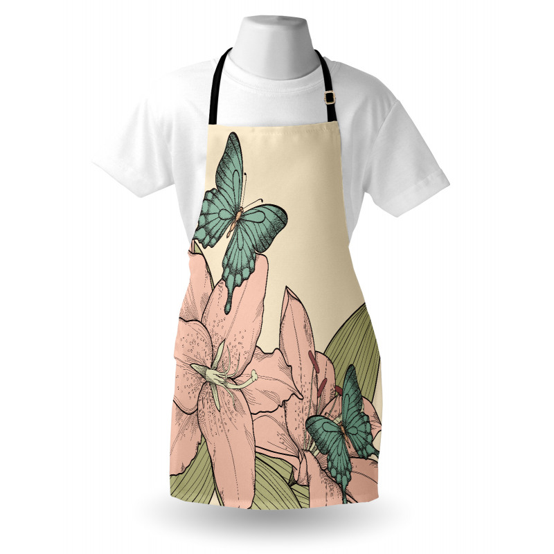 Butterflies and Lilies Apron