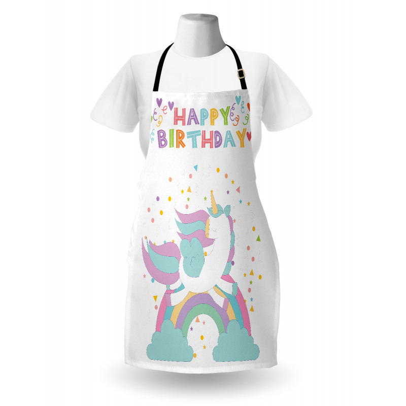 Horse with Rainbow Apron