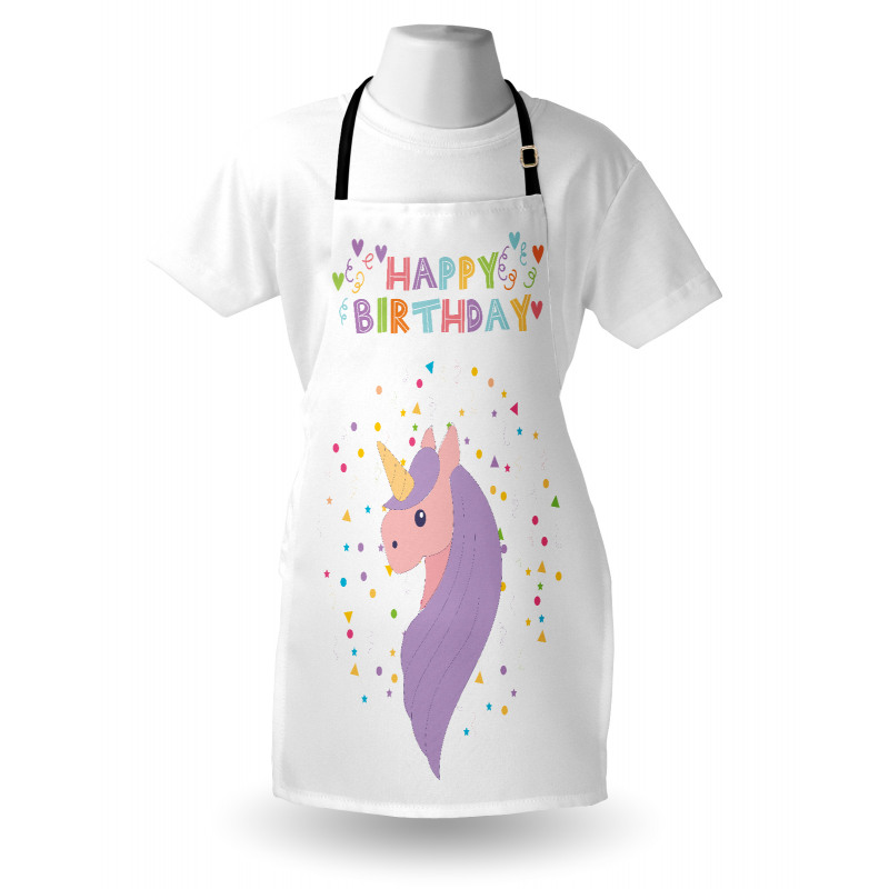 Doğum Günü Mutfak Önlüğü Happy Birthday Yazılı Masalsı At Deseni
