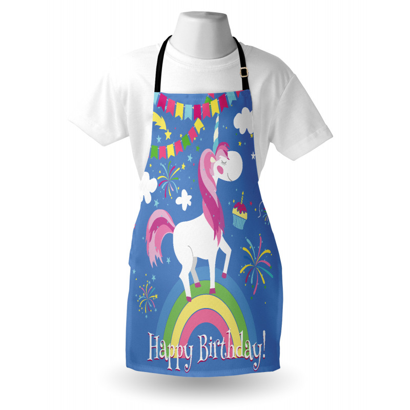 Doğum Günü  Mutfak Önlüğü Özel Gün Kutlama Yazılı Unicorn Model