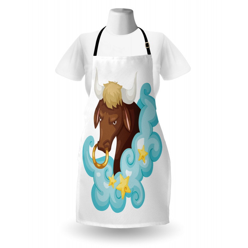 Bull Cloud Stars Apron